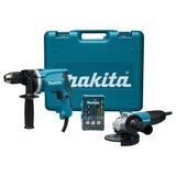 Pack Perceuse à percussion HP1631 (710W) + Meuleuse GA5030R (125mm) MAKITA DK0050X1 en coffret