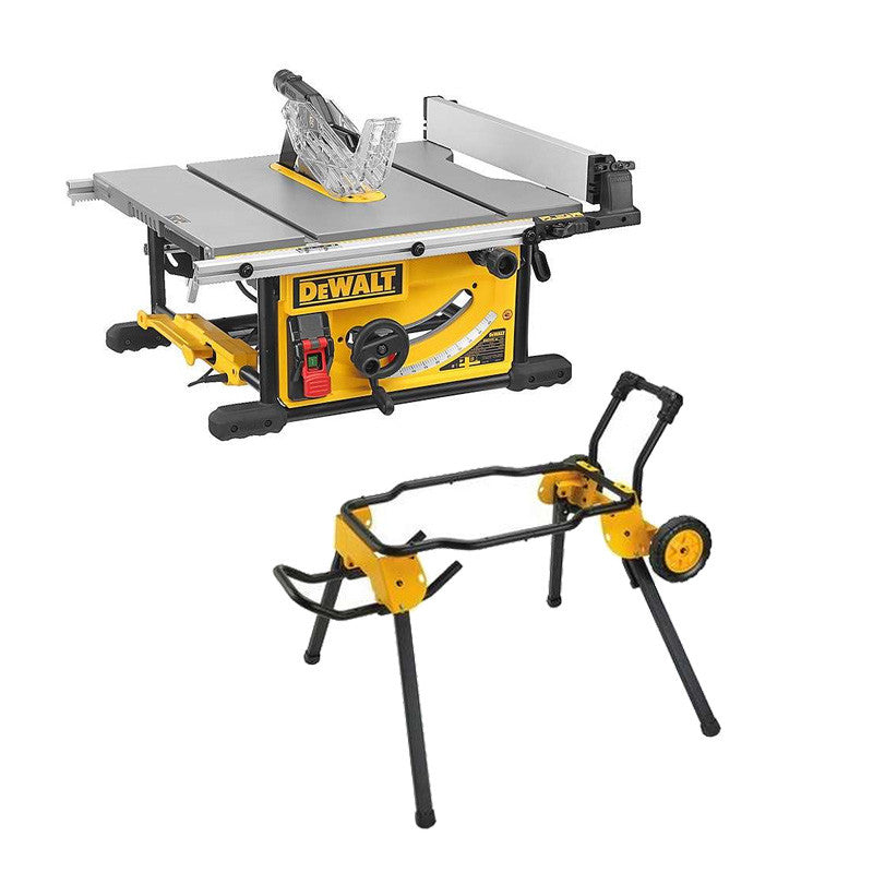 Pack Scie sur table Ø250mm 2000W DEWALT DWE7492-QS avec piètement roulant DWE74911-XJ