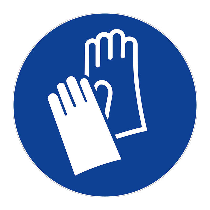 Panneau Port des gants de sécurité obligatoire - Ø30cm - ISO 7001
