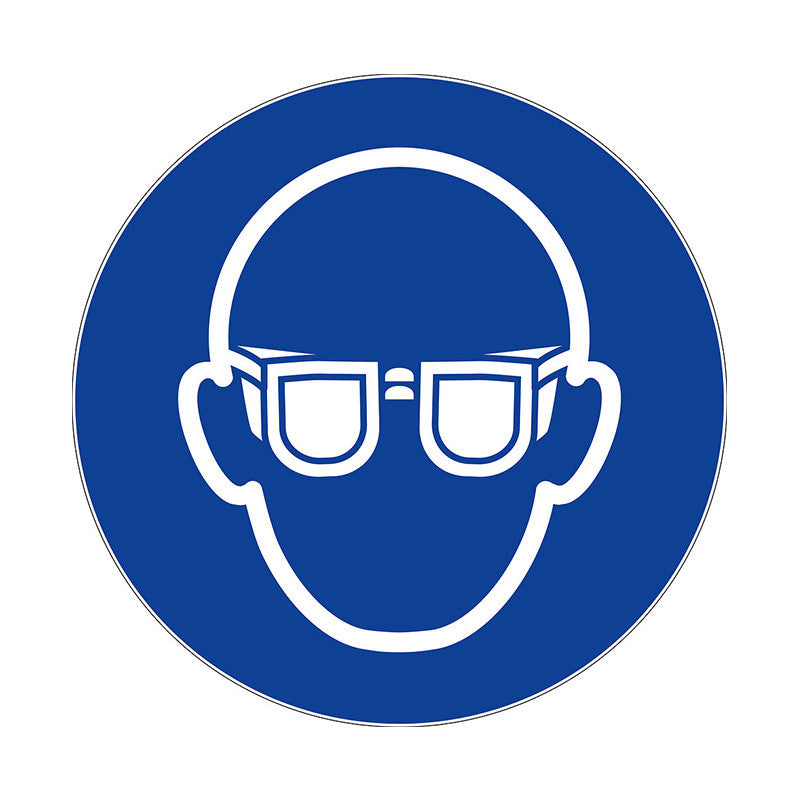 Panneau Port des lunettes de sécurité obligatoire - Ø30cm - ISO 7001