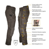 Pantalon Harpoon Multi - BOSSEUR - Graphite - avec absorbeur de chocs aux genoux