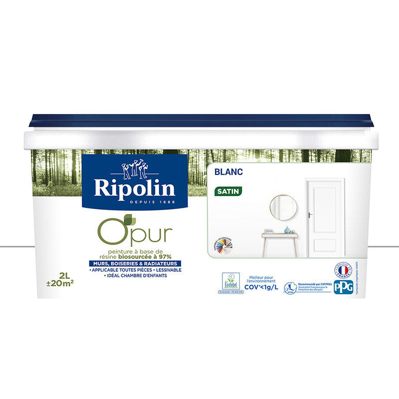 Peinture O 'Pur RIPOLIN Blanc satin