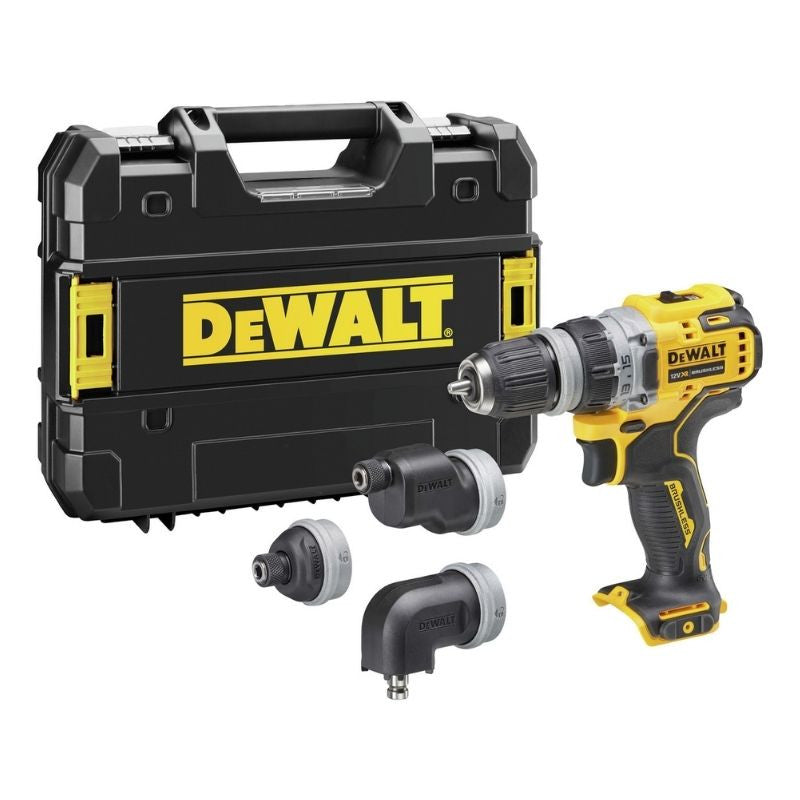 Perceuse-visseuse multi-têtes 12V XR DEWALT DCD703NT en coffret T-Stak - Machine nue