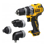 Perceuse-visseuse multi-têtes 12V XR DEWALT DCD703NT en coffret T-Stak - Machine nue