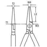 Pince à becs demi-ronds KNIPEX 26 16 200 200mm