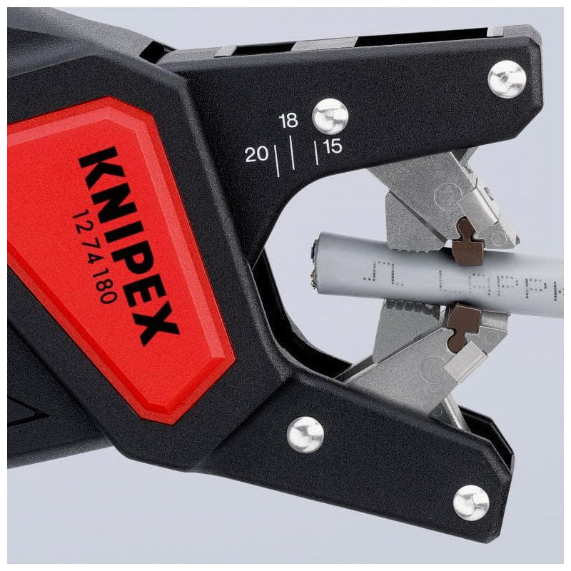 Pince à dégainer automatique KNIPEX 12 74 180 SB pour câbles électriques