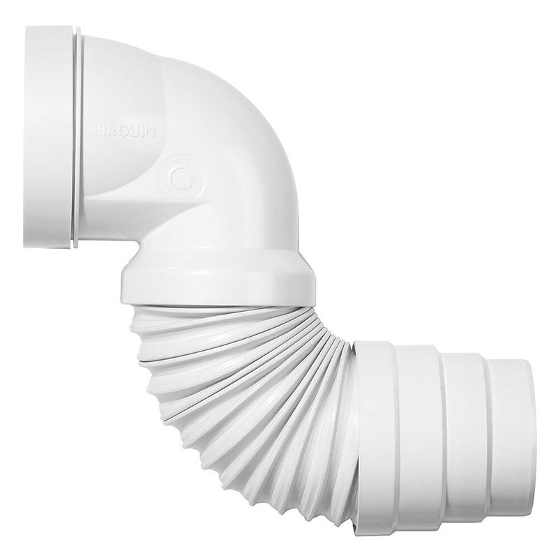 Pipe WC flexible WIRQUIN 1312344 - coudée extensible - 230 / 390mm