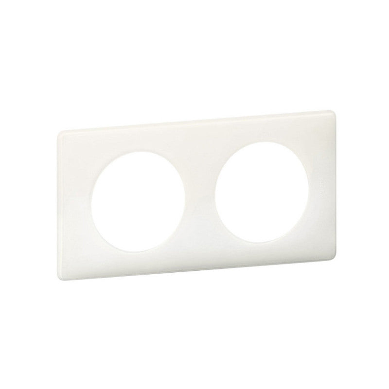 Plaque Céliane - 2 postes - carré - blanc LEGRAND