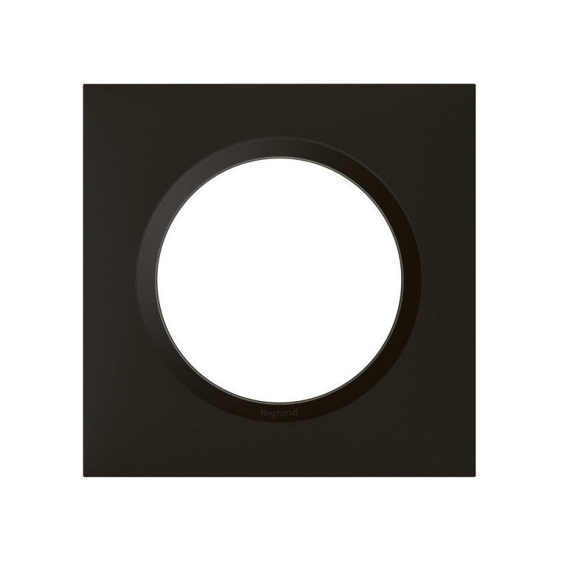 Plaque Dooxie - 1 poste - carré - noir velours LEGRAND