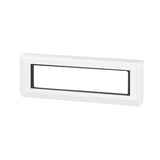 Plaque LEGRAND Mosaic avec support pour 8 modules horizontal blanc