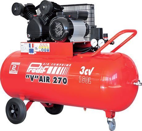 PRODIF Compresseur 150L 3CV 9 bar industriel courroie 150L