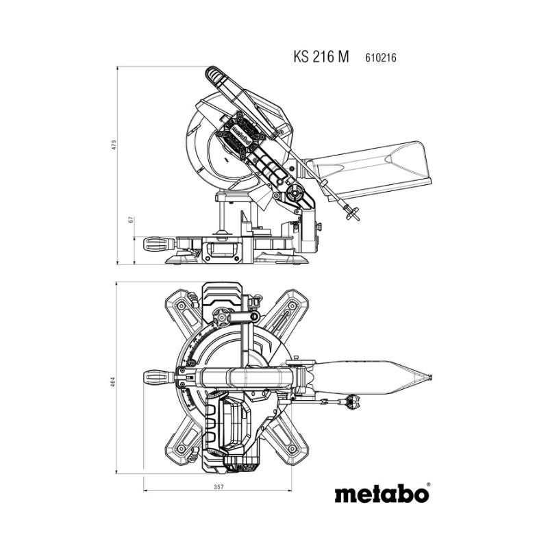 Scie à onglet METABO KS 216 M 216mm 47° (version 2023)