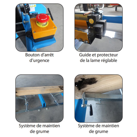 Scie à Grume LEMAN - 660 mm - Therm banc 2000 mm + Rallon 2000 mm