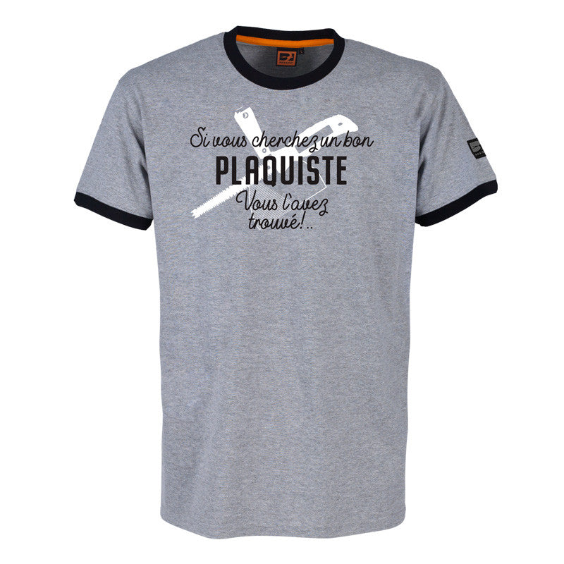 T-shirt Plaquiste Gris-chiné - BOSSEUR