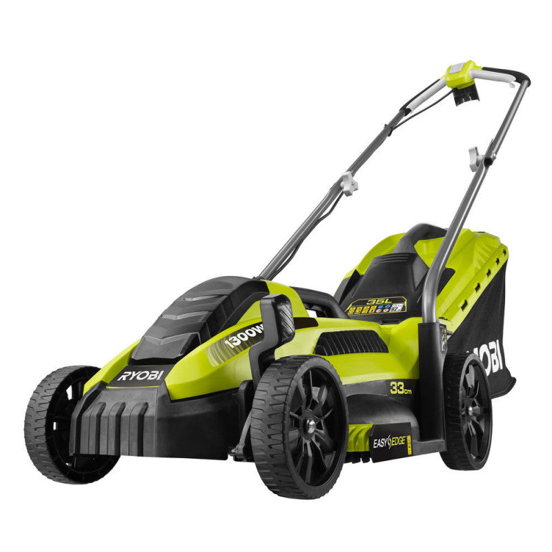 Tondeuse 1300 W RYOBI RLM13E33S - Ø coupe 33 cm - ramassage et mulching