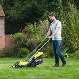 Tondeuse 18V RYOBI RLM18X33B40 - Ø coupe 33 cm - ramassage et mulching - 1 bat Li-Ion 4,0 Ah + chargeur rapide