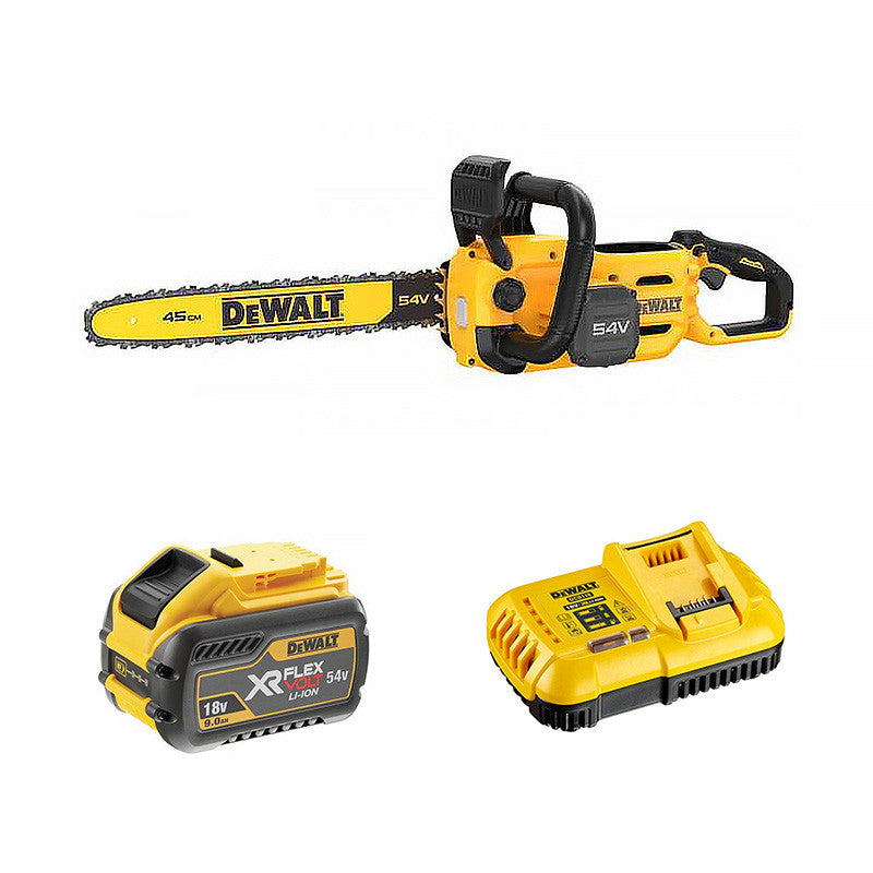 Tronçonneuse 50cm 54V DEWALT DCMCS575X1-QW avec une batterie 9,0 Ah FLEXVOLT